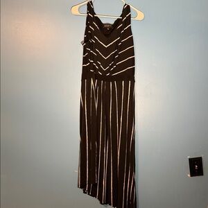 Jones New York Black and White Striped Women's Dress